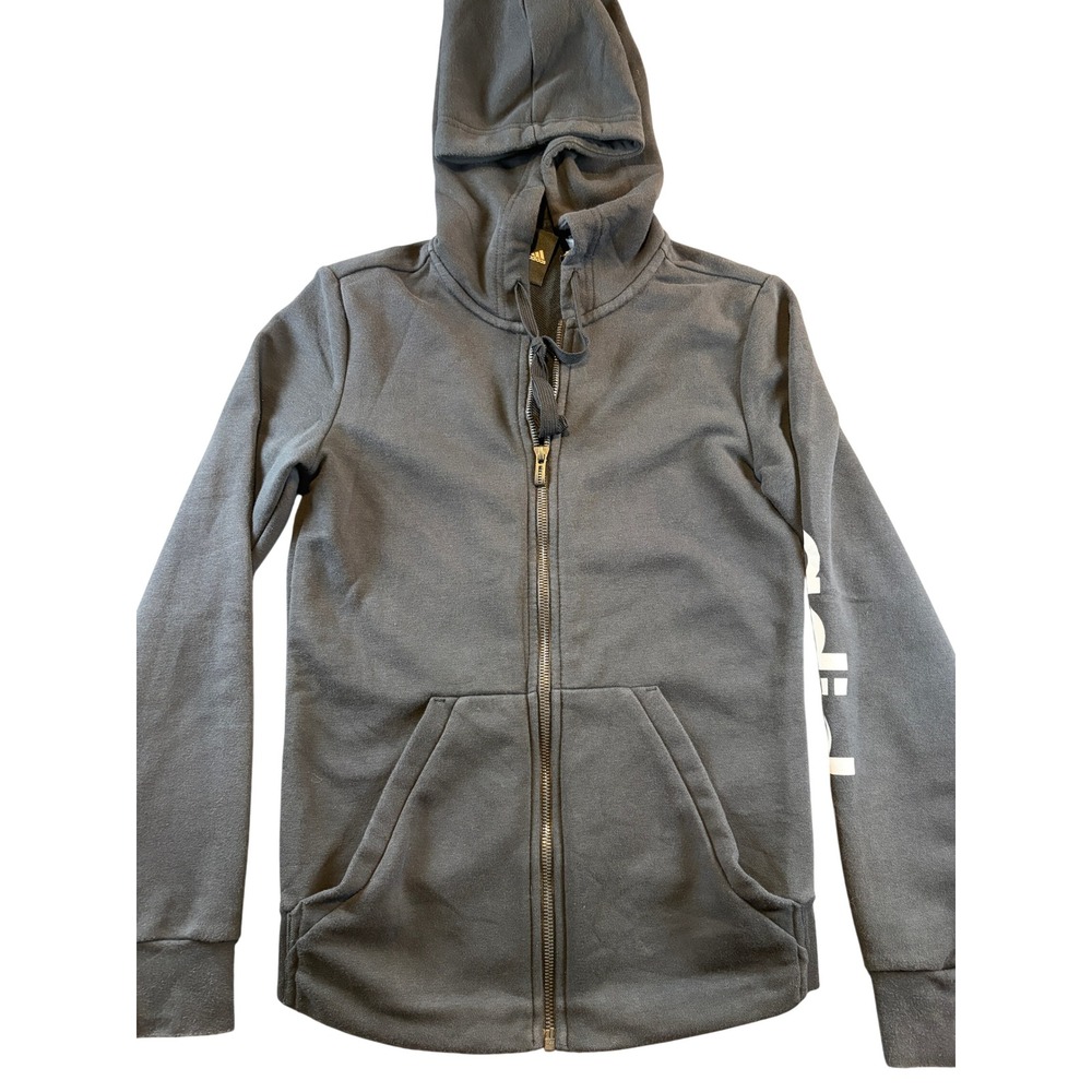 Adidas Essentials Linear Logo Full Zip Hoodie Black XS Sweatshirt